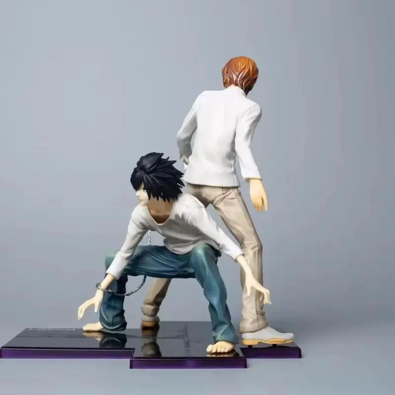 

22cm Death Note Light Yagami L Lawliet Pvc Scene Combination Anime Figure Model Toy Collectible For Anime Fans