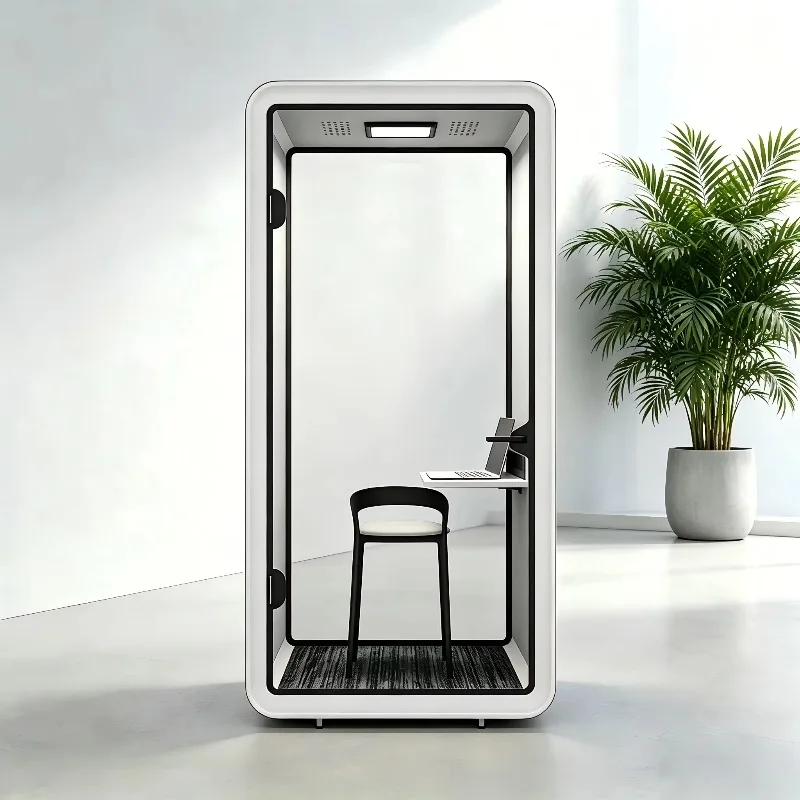 High Hardness Soundproof Booth Pressure Resistant Steel Frame Acoustic Cabin Customized Bearing Design For Frequent Mobile Use