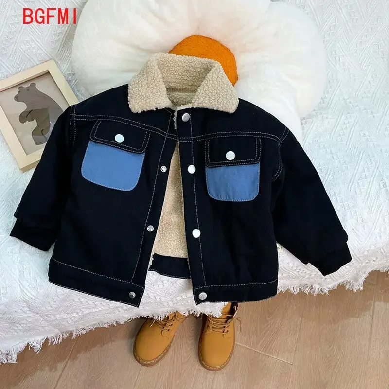 Children\'s Clothing Korean Kids Winter Clothes for Girls Plush Baby Coats Autumn Fashion Jacket for Boy Warm Kid Outerwear 0-5Y