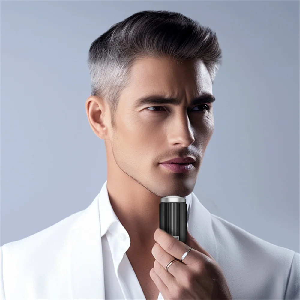 Rechargeable Waterproof Electric Shaver Razor For Men With Nose And Sideburn Trimmers And Face Cleaning Brush - Achieve A Smooth