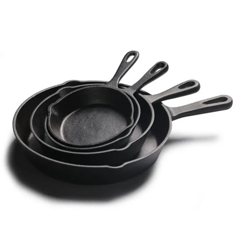 Heavy-duty Cast Iron Skillet, Non-stick Frying Pan for Gas Induction Cooker - Great for Frying, Saute, Cooking, Pizza & More