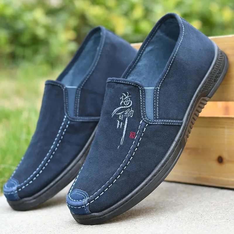 New Canvas Shoes for Men in Summer 2025,casual Men's Low Top Loafers,Fashion Denim Shoes,Korean Version Men Shoes Zapatos Hombre
