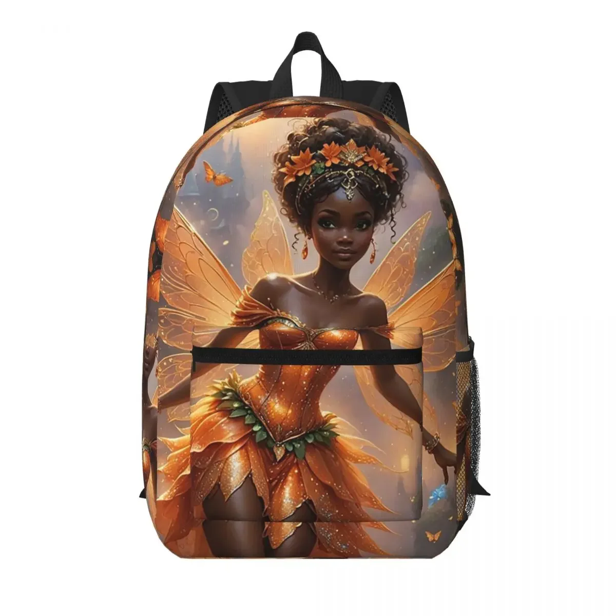 African Enchanted Fairy Student Backpack School Bag Hiking Travel Daypack for Men Women Bookbag Shoulder Bags