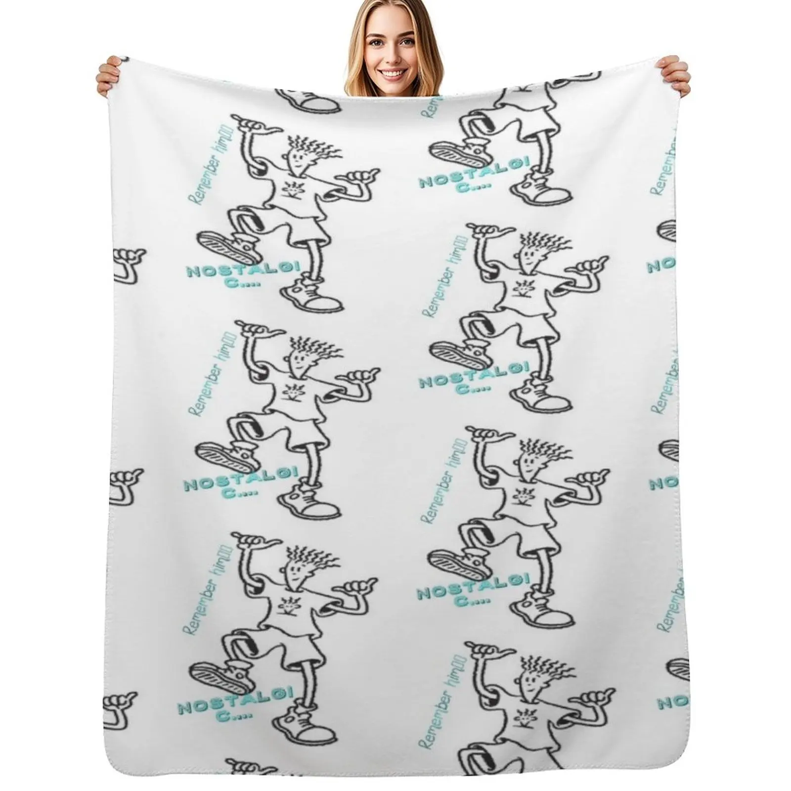 Pepsi 7up vintage Fido Dido logo. Throw Blanket Hairy Sofa Shaggy Soft Plaid Travel Beach Blankets