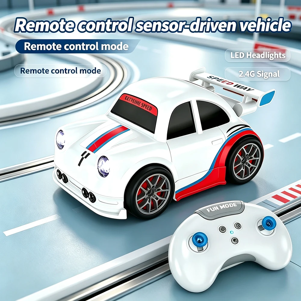 Mini Smart Sensor Following Car Drifting Remote Controlled Car Desktop Decompression Toy Birthday Gift Decoration Item