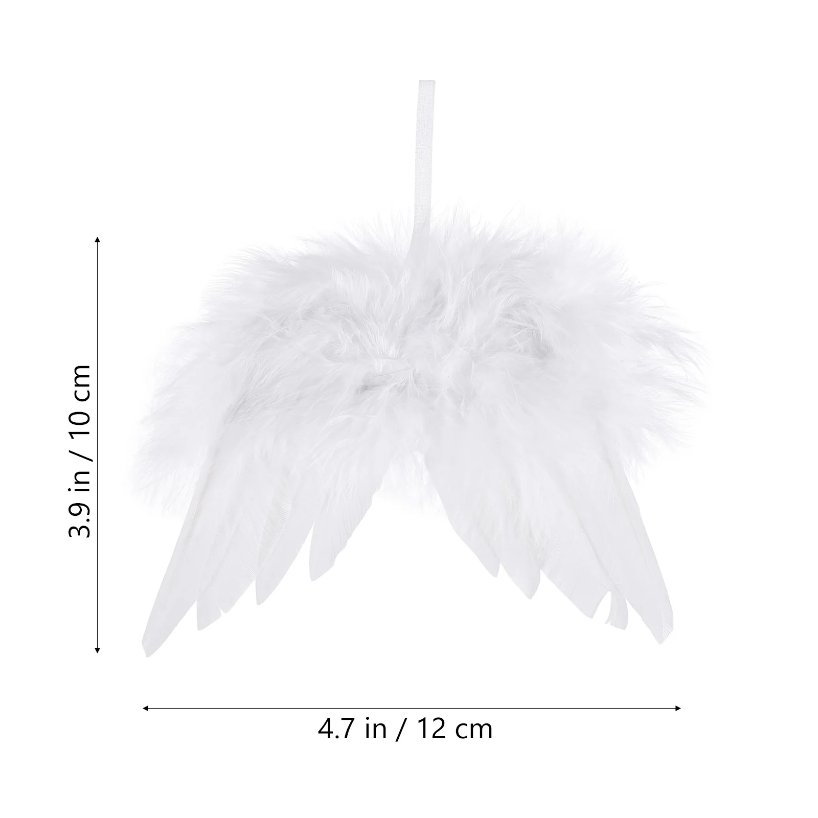 24 Pcs Table Top Christmas Tree Angel Wings Pendant Supplies Hanging Scene Adornment Apparel Festival White Decor Baby