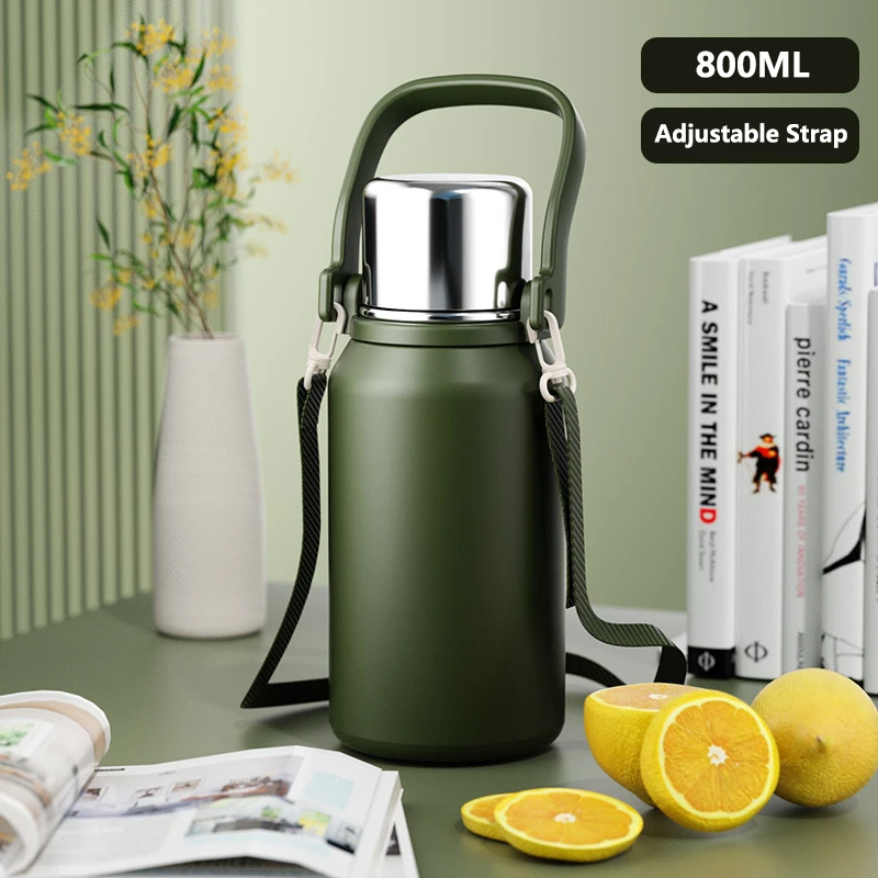 2023 Insulated Cup Large Capacity Water Cup Tea Separation 316 Stainless Steel Outdoor Sports Portable Insulated Water Bottle