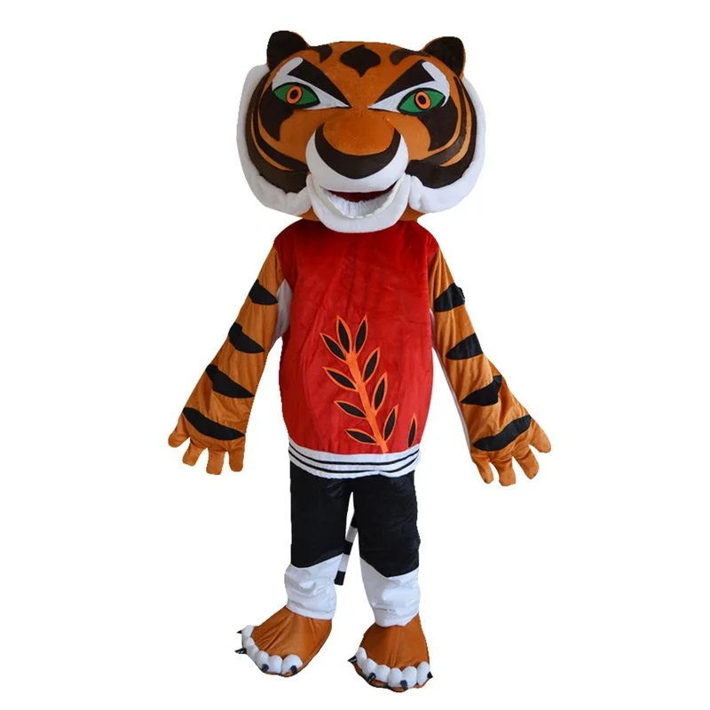 Tiger Mascot Kung Fu Cartoon Doll Costume Walking Doll Costume Kindergarten Animal Performance.