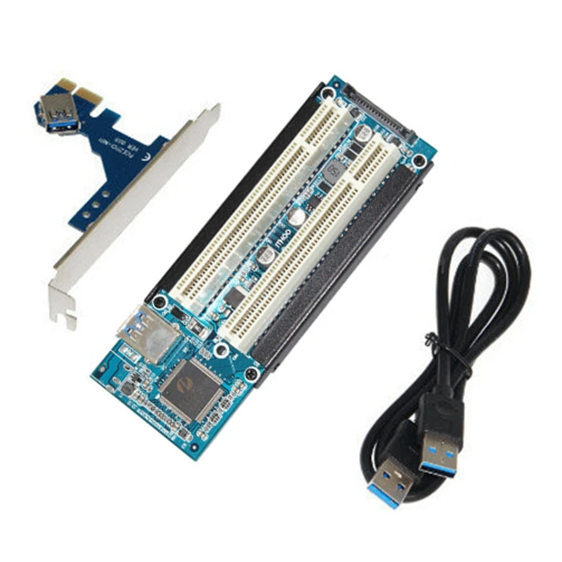 

Плата расширения Pcie-Dual Райзер-карта PCI PCI-E к PCI, адаптер с поддержкой карты захвата, звуковая карта, параллельная карта порта