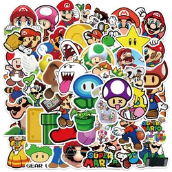 10/30/50 pz gioco carino Super Mario Bros Cartoon Stickers Anime fai da te telefono Laptop bagagli Skateboard vinile Kawaii decalcomania per giocattolo per bambini