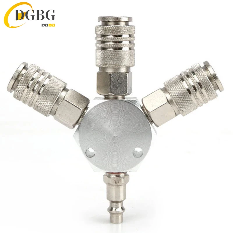 

Europe Style EU 3 Three WAY Manifold Quick Coupler 1/4 Coupling For Air Compressor Tools Manifold Splits