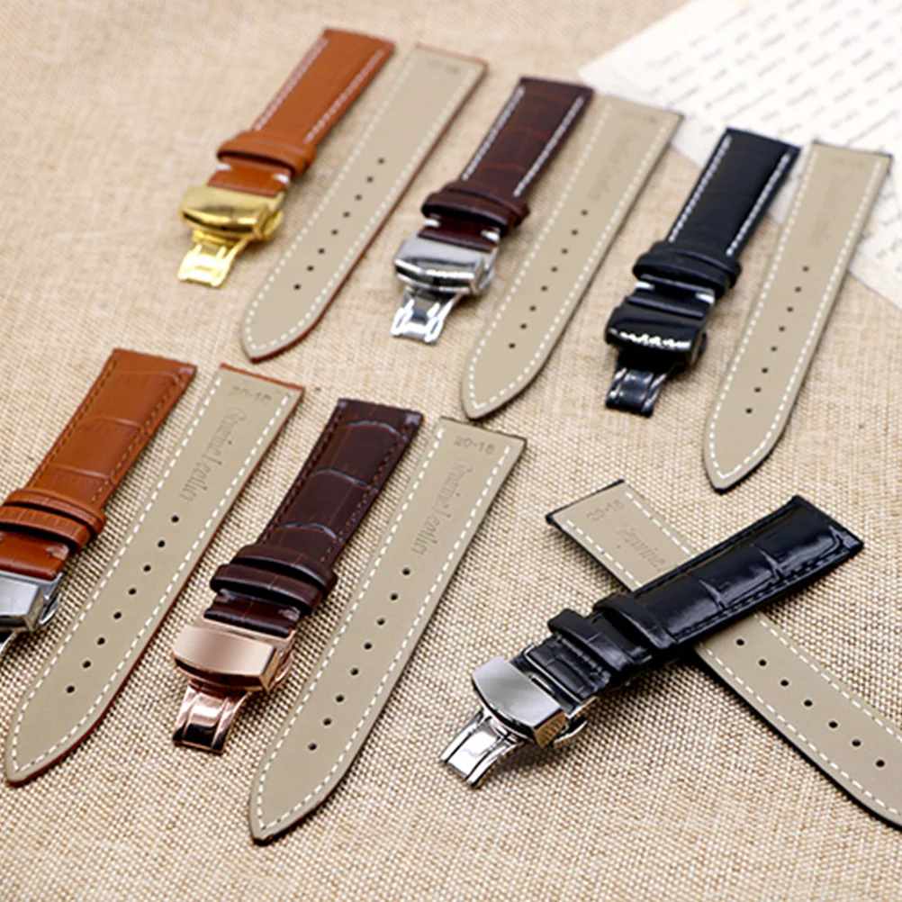 

20mm Premium Watchband Straps Stylish Durable Replacement for Men Smooth Texture Seamless Welding Comfortable Wearing