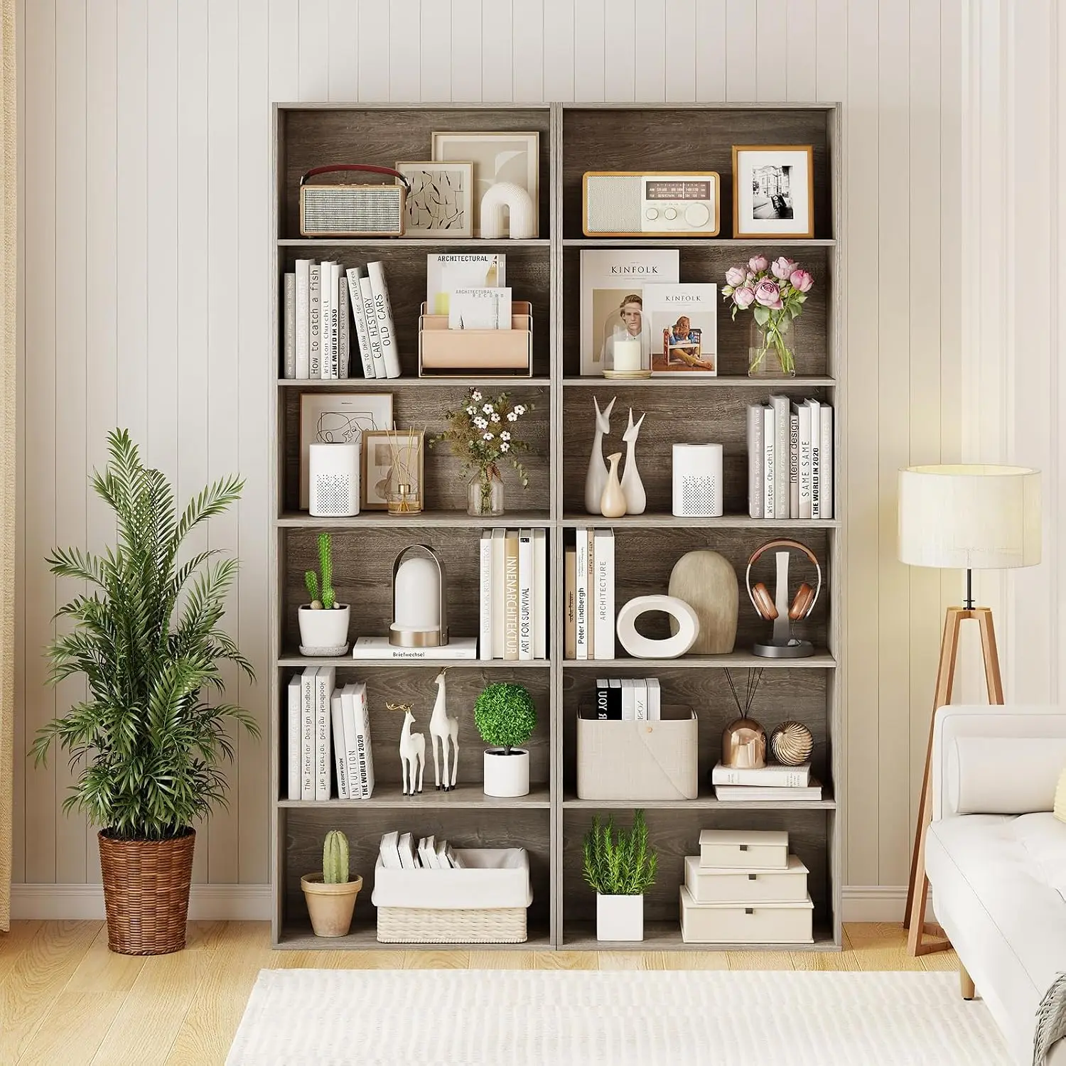 6-Tier Wooden Bookshelf 70