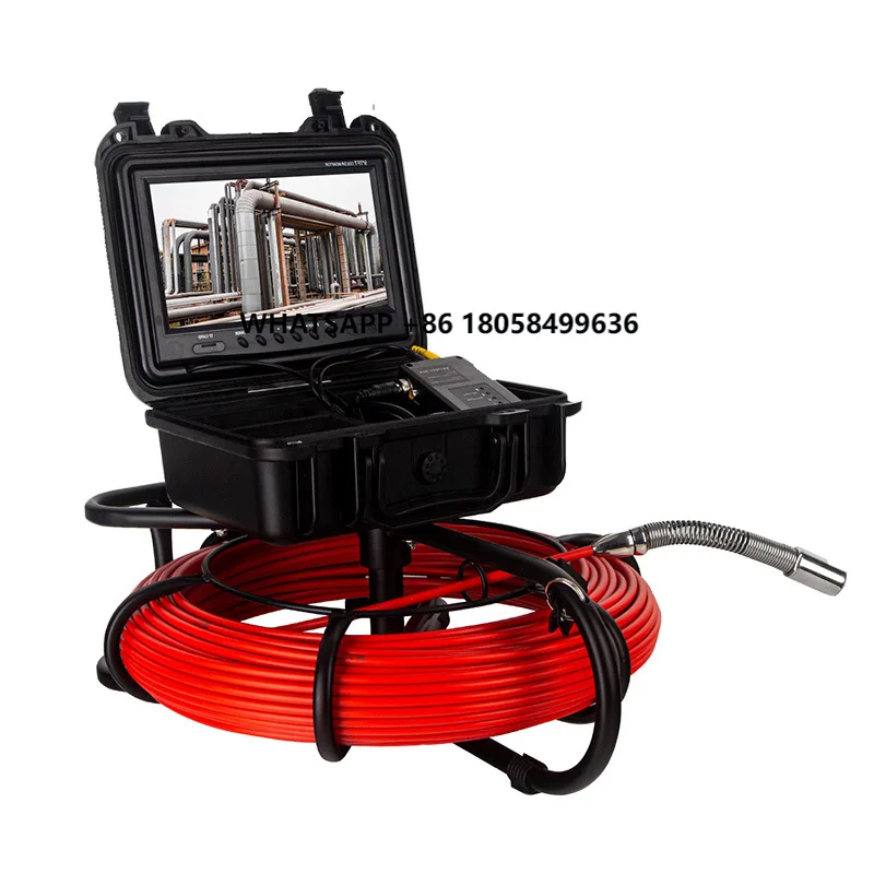 

Water Leak Detector Industrial Flexible Borescope Borewell Borehole Drain Push Rod Surveillance Pipe Line Inspection Camra
