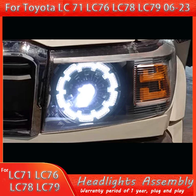 

1 Pair LED Upgrade Headlight for Land Cruiser LC71 LC76 LC78 LC79 Headlights 2006-2023 with LED Dynamic Turning LED Headlamp