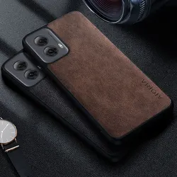 Case for Motorola Moto G Play Power Stylus 2024 5g 4g X50 Ultra Luxury leather Phone Cover Funda Retro Business Solid color capa