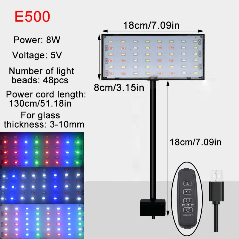Aquarium Fischbecken Vollspektrum LED-Beleuchtung mit Zyklus-Timer, 3-Farben-Einstellung, Helligkeitsregelung Pflanzenwachstum Wasserpflanzenlampe – Detail 3