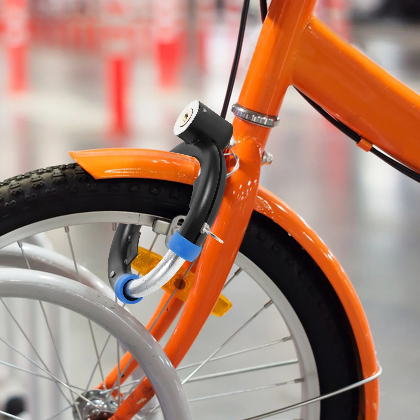 

1Set Anti-Theft Heavy Duty Bike Lock High Strength Portable Compact Round Outdoor Cycling Bicycle Lock Key and Bracket Included