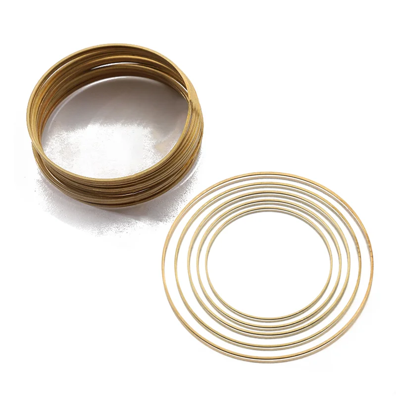 10-20pcs Brass Hollow Circle Earrings Hoops Links Open Bezel Frames Connectors  For DIY handmade Jewelry Making Supplies