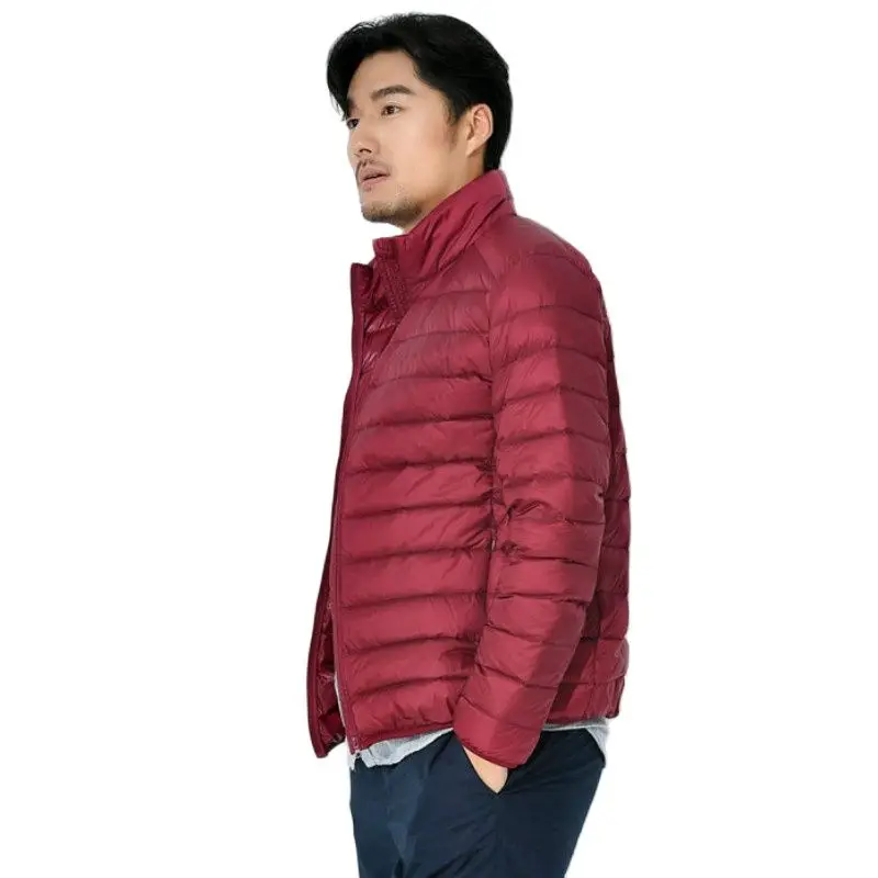 Size M-5XL Fall Down Jacket Men\'s Short Light and Thin Business Trend Trend Hooded Thick Warm White Duck Down Male Coat