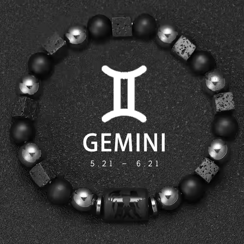 12 Zodiac Bracelets Natural Stone Cancer Virgo Leo Libra Bracelet Couples Friendship Gifts Bracelets jewelry pulsera hombre - Image 11