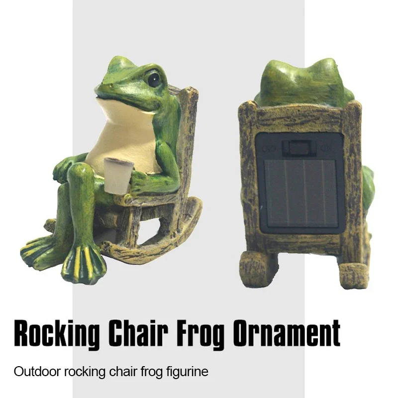 Frog Solar Light Outdoor Frog Resin Lamp Ground Plug-in Outdoor Waterproof Decorative Light Suitable For Garden Courtyards Parks image 5