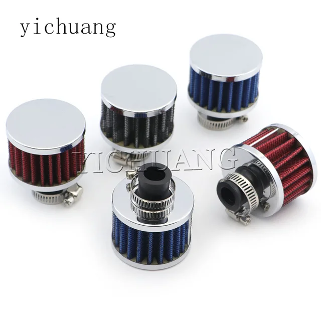 Motorcycle Mini 12mm Universal Filter For Cold Air High Flow Crankcase Breather Car Accessories Intake Air Filters 6
