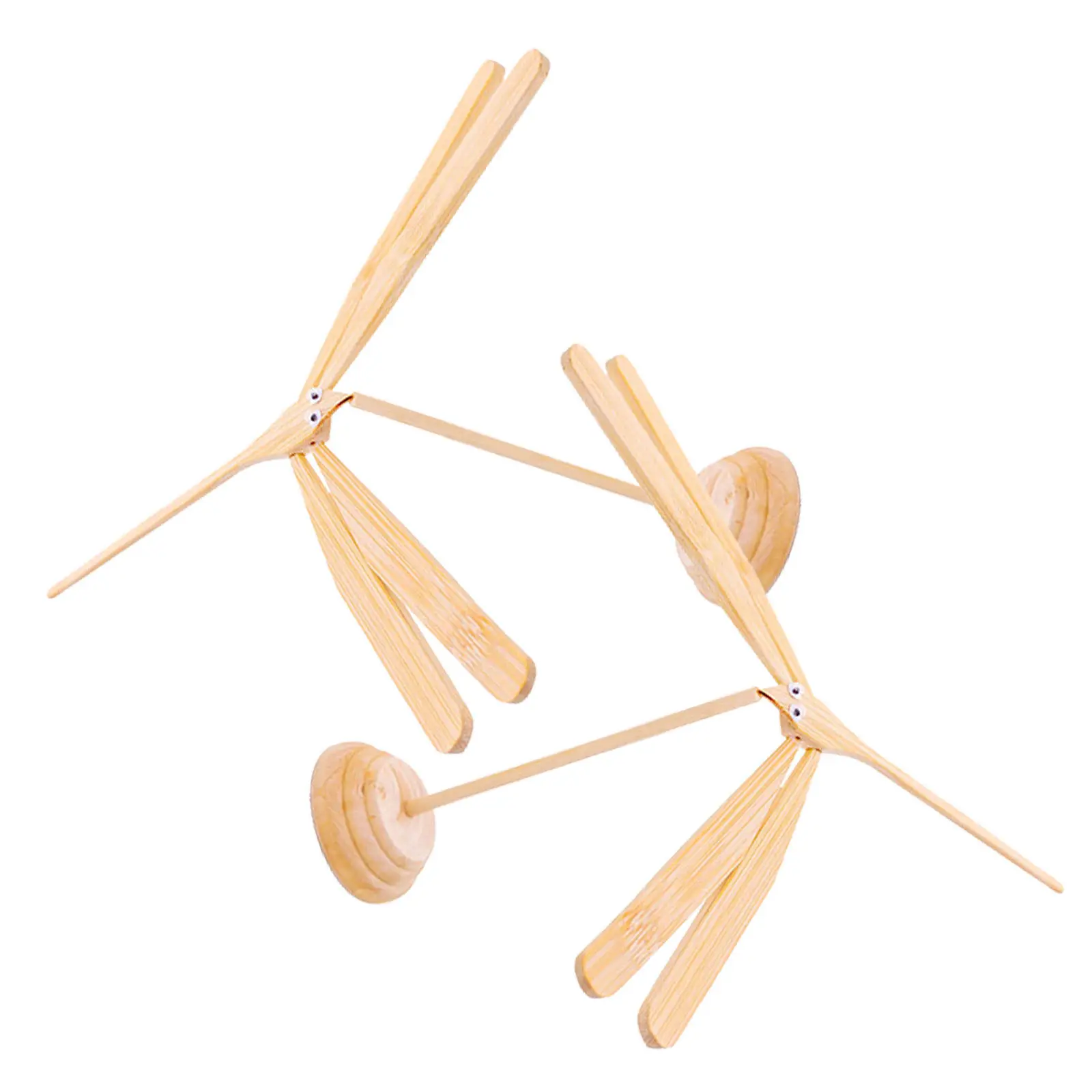 2Pcs Bamboo Dragonfly Balanced Craft Educational Cognitive DIY Kit for Kids Coordination Exercise Creative Stem Display