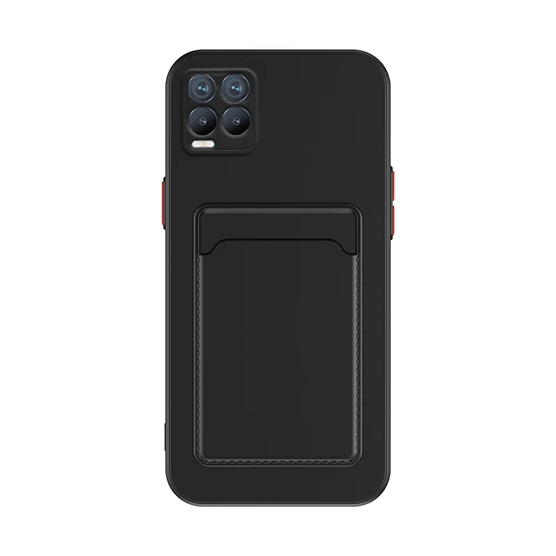 Card Slot Holder Phone Case For Oppo Realme 8 Pro C21 C20A C21Y Reno 5 F Reno 6Z Pro 5G A74 A94 A95 Find X3 Pocket Cover