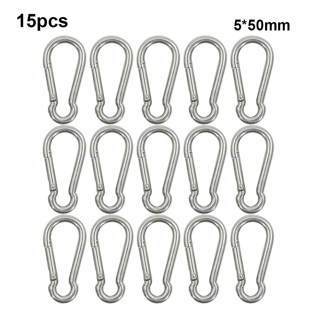 15X Hiking Hook Climbing Carabiner Safety Buckle Multipurpose Solidness 660mm