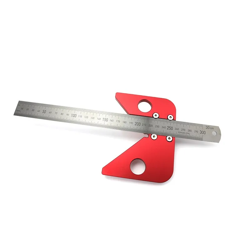 Multifunction Ruler Woodworking Ruler Ruler Scriber Square.Woodworking Tool Ultra Precision 1PCS 30cm 45 Degree Angle Scriber