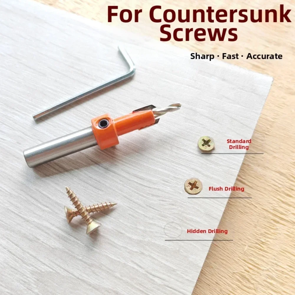 Countersink Router Bit Screw Extractor Remon Demolition For Wood Milling Cutter Bevel Reaming Drill Power Tools Drill Bits
