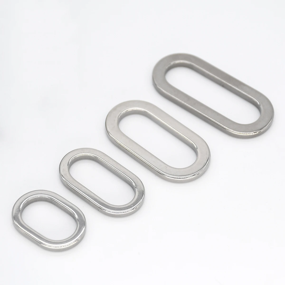 1PC Stainless Steel D Ring Buckle Oval Ring Adjuster Clasp Buckle Leathercraft Bag Parts Purse Backpack Pet Collar Accessories