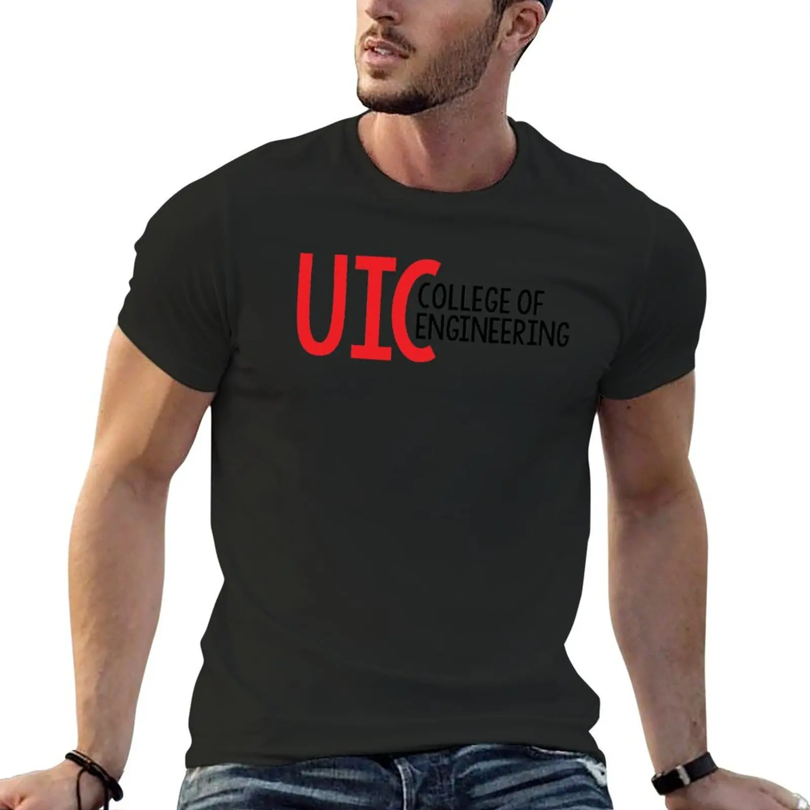 UIC College of Engineering T-Shirt animal prinfor boys man clothes oversizeds sweat mens designer t shirt