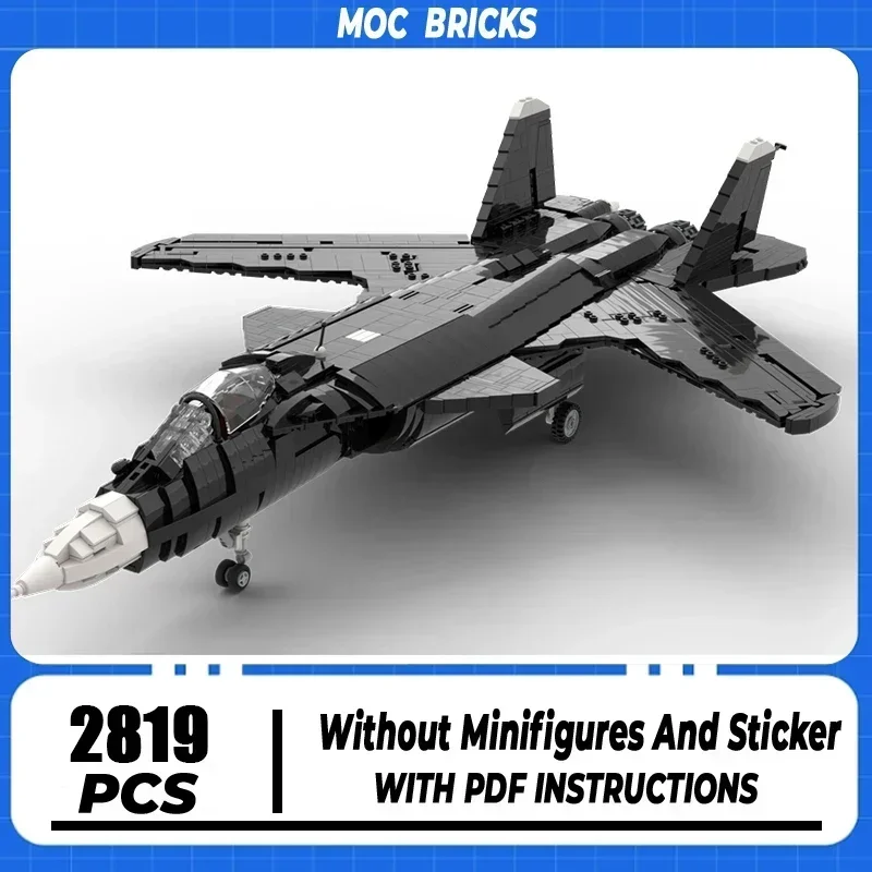 

Moc Building Bricks Military Series Russian SU-47 Fighter Model Technology Modular Blocks Aircraft Toys Assembly Holiday Gift