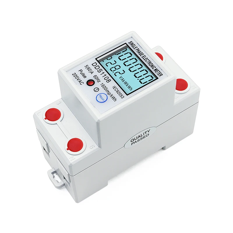 LCD 220VAC con retroiluminación Digital monofásico reinicio cero medidor de energía kWh voltaje corriente medidor de consumo de energía