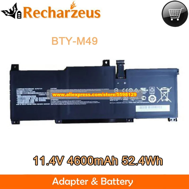 

Genuine 11.4V 4600mAh BTY-M49 Li-ion Battery 3ICP6/71/74 For MSI Modern 14 B10M MS-14D1 B10RAS B10RBSW B11SB Prestige 14 A10RAS