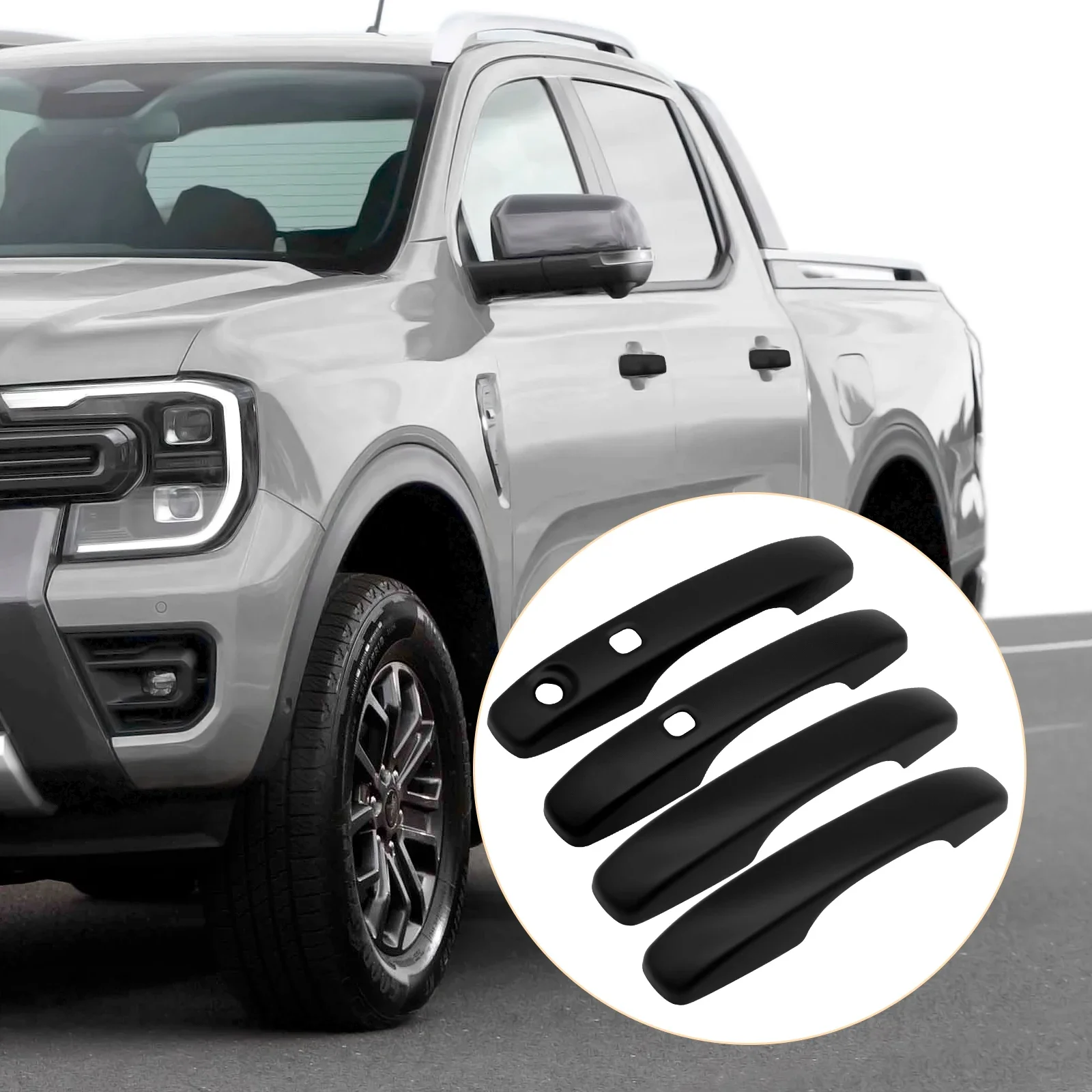 Door Handle Cover Handle Proction For Ford Ranger Next Gen 2023 2024 T9 Widtrak Sport Limited Tremor Models 4X4 Car Accessories