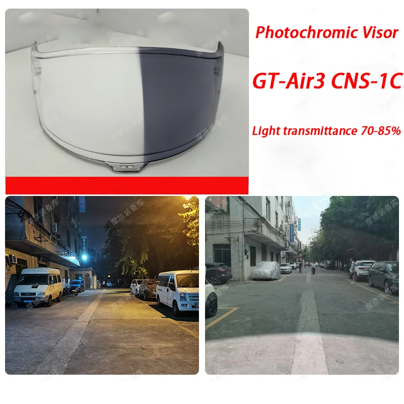 

Helmet Photochromic visor Fit for Shoei CNS-1C GT Air 3 Replacement helmet shield Glasses Goggles Screen Helmet Part Accessories