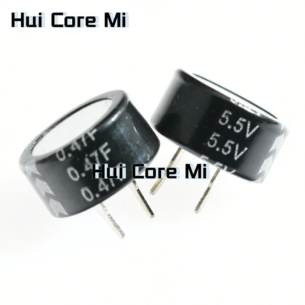 5.5V0.47F C-type 13.5 * 6.5 black DIP direct insertion Farad capacitor