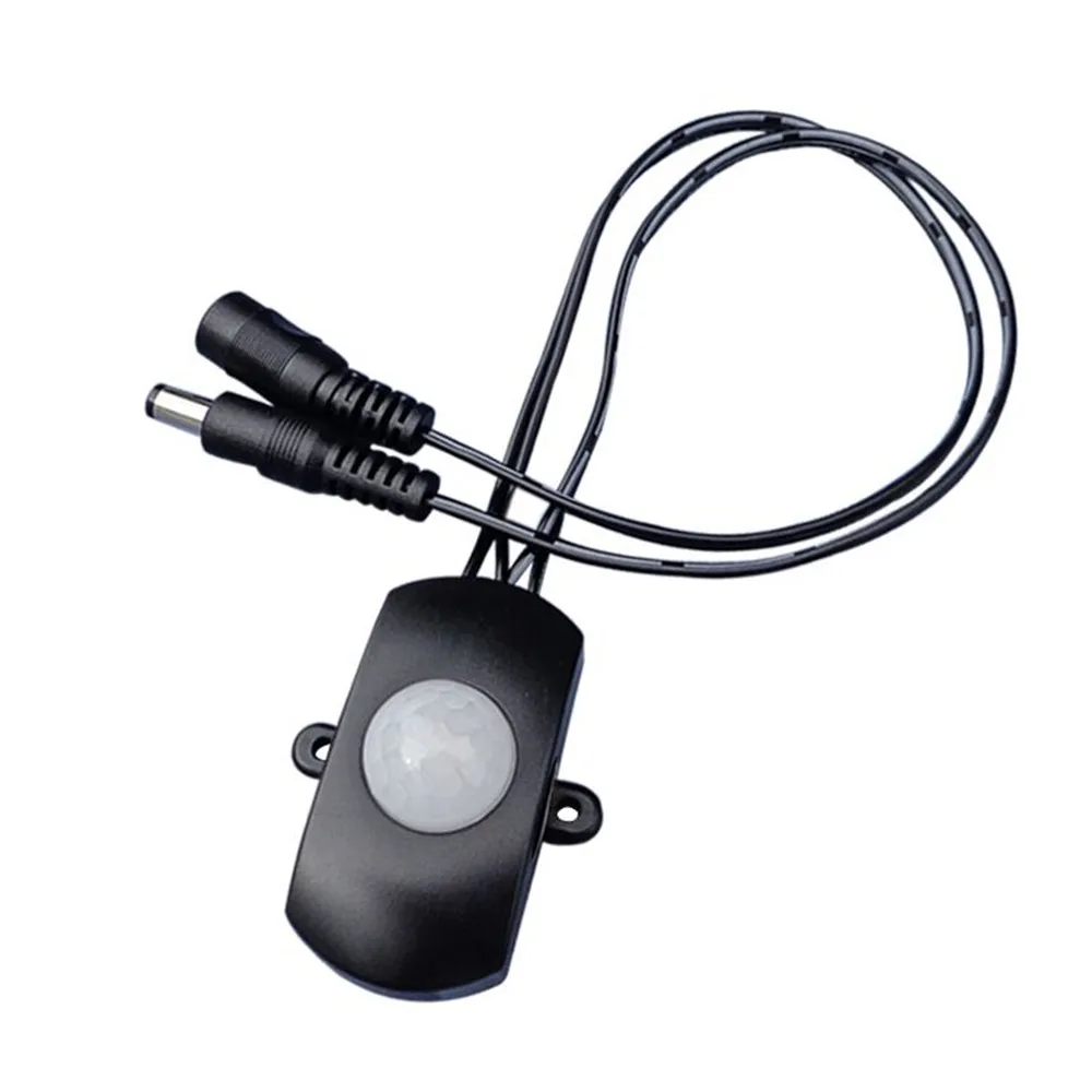 DC5-24V 5A Mini Adjustable Auto PIR Lnfrared Motion Sensor Detector LED Light Strip Switch 5.5 DC Plug