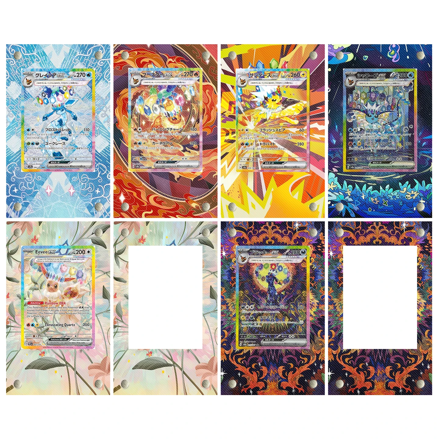 

DIY Pokemon PTCG Acrylic Painting Extended Card Brick Suitable for Collection Card Espeon Eevee Anime Peripheral Holiday Gift