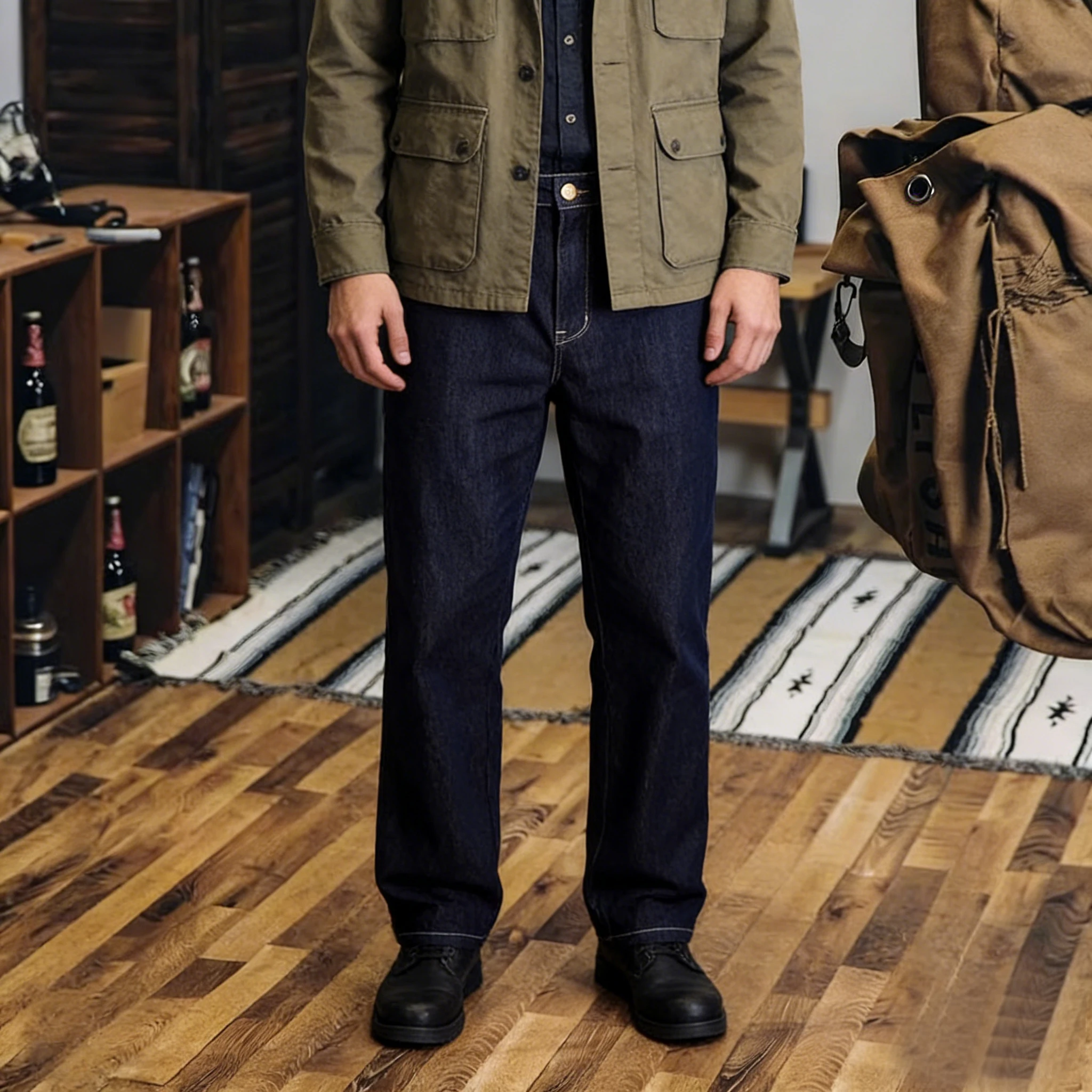 

2026 European and American men's loose straight leg wide leg jeans casual loose denim pants street wear, versatile for daily use