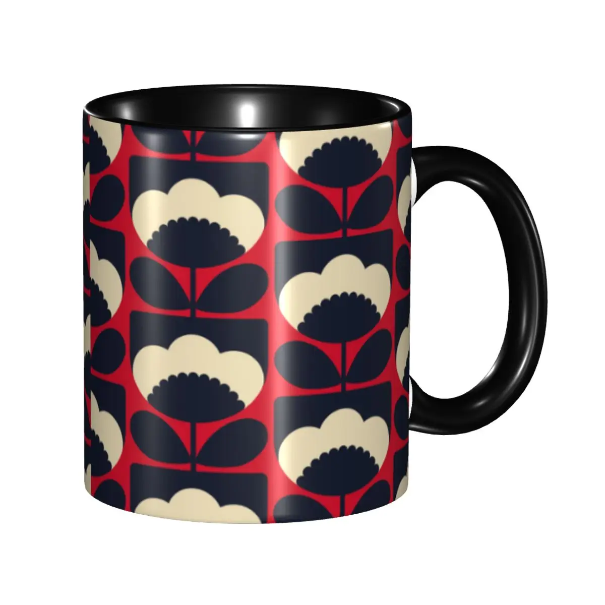

Orla Kiely Flower Scandinavian Geometric Style Mugs Customized Ceramic Coffee Mug Cup Creative Gift