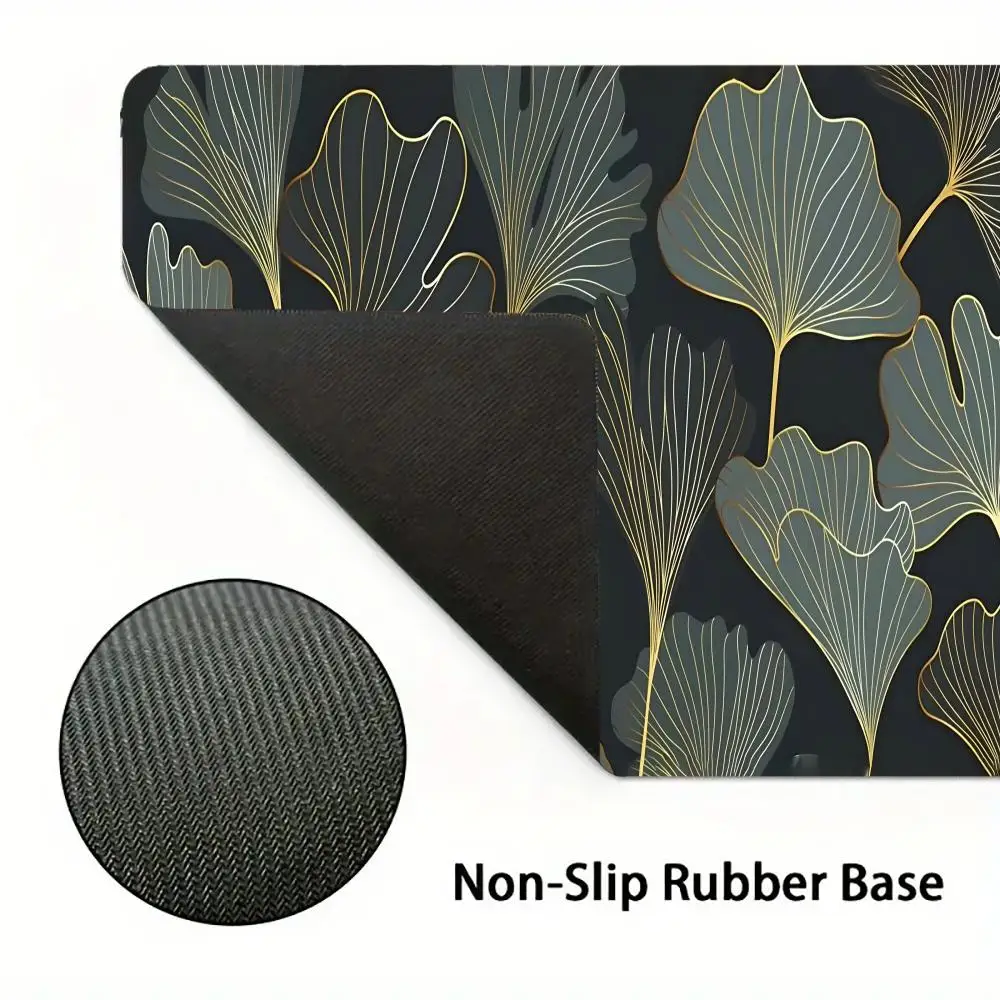 Verde ginkgo folhas mouse pad grande almofada de mesa jogos antiderrapante portátil tablet almofadas estendidas tapete mini pc playmat