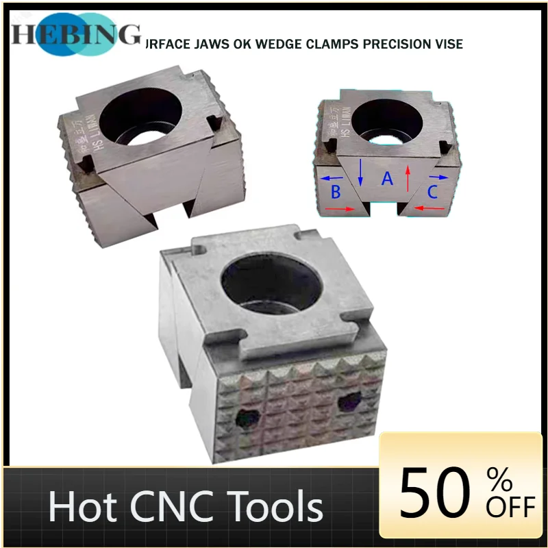 

MINI OK Wedge Clamps tooth surface jaws MINI OK Wedge Clamps Precision Modular Single Vise for Cnc Industrial Machining