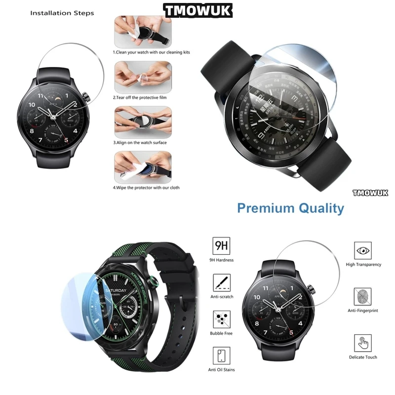 

For Xiaomi Watch S4 41mm Haylou Solar Neo - 9H Tempered Glass Screen Protector, Ultra HD Clear, Bubble-Free, Anti-Scratch, Case