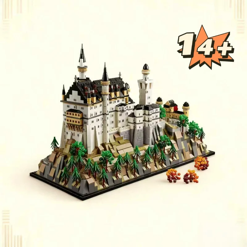 

3455Pcs FIT 21063 Neuschwanstein Castle Building Block Brick Art Crafts Architecture Street View Model Ornament Christmas Gift