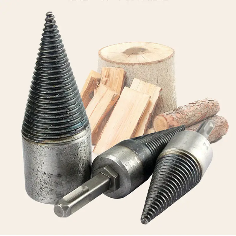 Log Splitting Drill Bit, Wood Splitter Cone Attachment for Electric Hammer Drill Home Use