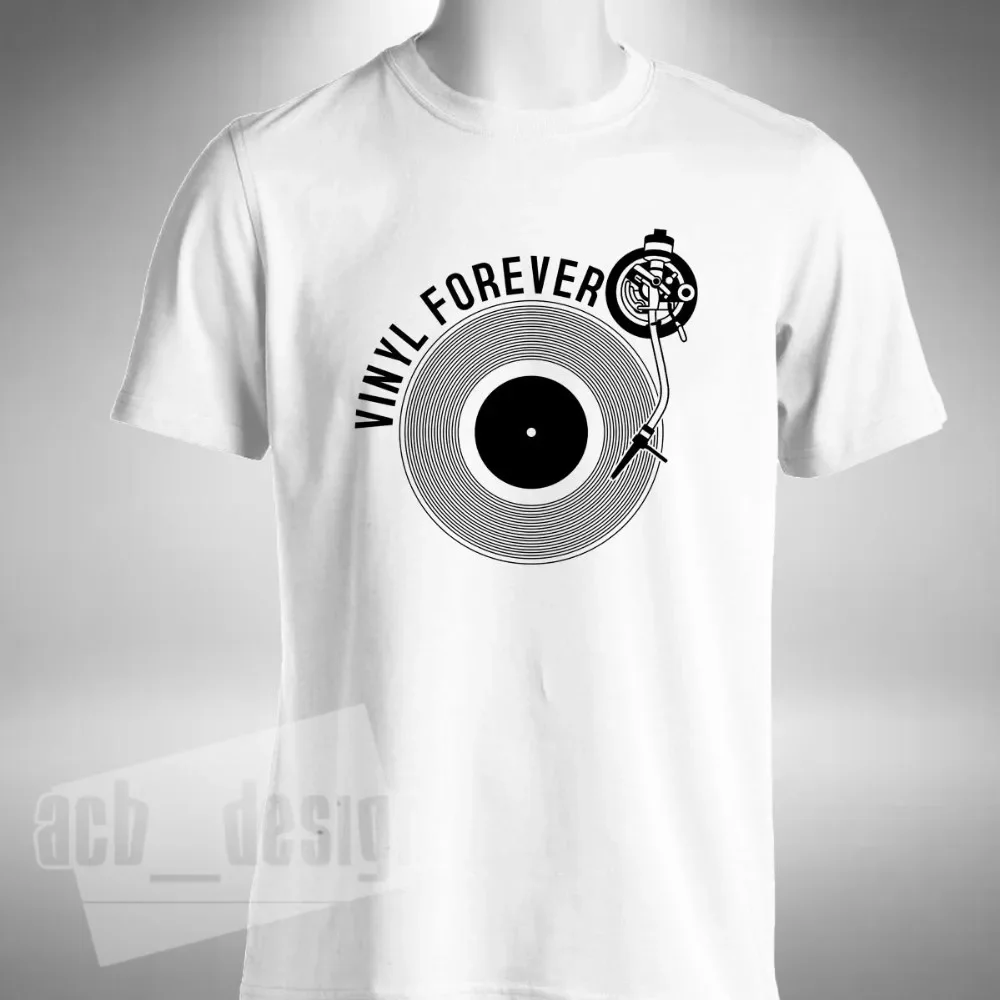 Vinyl Forever Men'S T-Shirt Record Creat Digger Vinyl Junkie Old Skool Raver New Men'S Fashion  80S T Shirts